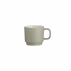 Mason Cash 2002.103 Embossed Line Grey Mug, Porcelain