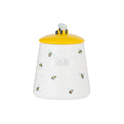 Ceramic Sweet Bee Sugar Storage Kitchen Jar Canister Container Airtight Lid