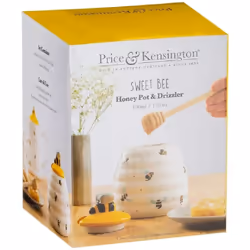 Price & Kensington Sweet Bee Honey Pot & Drizzler, Multi Colour