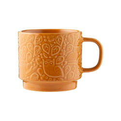 300ml Ochre Mug Forest Theme Stoneware Coffee Hot Chocolate Drinking Cup Gift