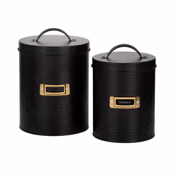 Typhoon Otto Kitchen Storage Canisters Set of 2 - Black