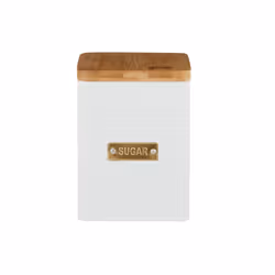 Typhoon Otto Square Drinks Tea/Coffee/Sugar Storage Canister - White - Sugar