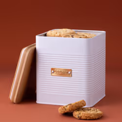 Typhoon Otto Square Cookie/Biscuit Tin - White