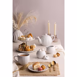 Price & Kensington 110 cl  Luxe 6 Cup Stoneware Teapot  White
