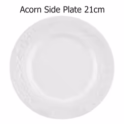 Stoneware Side Plate Cream Glaze Acorn Crockery 21cm Serving Snack Side Dishes