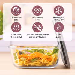 Kilner Fresh Storage Container Airtight Glass Leakproof Lid Food Leftovers 800ml