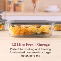 Kilner Fresh Storage Container Airtight Glass Leakproof Lid Food Leftovers 1.5L