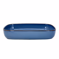 Rectangle Baking Oven Dish 32cm Stoneware Reactive Glaze Blue 2-Litres Oven Safe