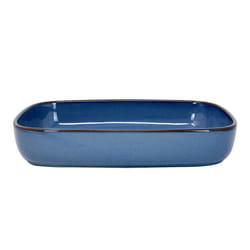Rectangle Baking Oven Dish 32cm Stoneware Reactive Glaze Blue 2-Litres Oven Safe