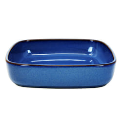 Square Baking Oven Dish 25cm Stoneware Reactive Glaze Blue 1.8-Litre Oven Safe