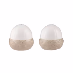 Ceramic Salt & Pepper Shaker Set Cream Hand Painted Pots Cruet Dispenser Storage