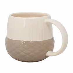 Ceramic Mug Embossed Acorn 360ml Cup Coffee Tea Hot Beverages Novelty Neutral
