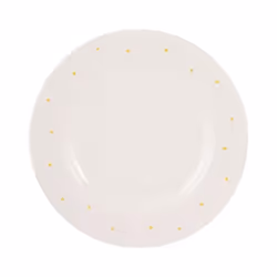 Daisy Dinner Plate 27cm Stoneware Glaze Hand Painted Flower Embossed White Round