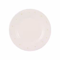 Daisy Side Plate 21cm Stoneware Glaze Hand Painted Flower Embossed White Round