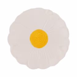 Daisy Spoon Rest Utensil Kitchen Tidy Ceramic Round Hand Painted Flower Embossed