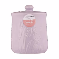Large Storage Jar Airtight Lid In The Meadow Stoneware Floral Embossed 800ml