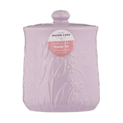 Large Storage Jar Airtight Lid In The Meadow Stoneware Floral Embossed 800ml