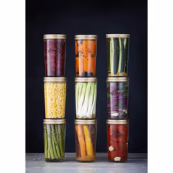 0.5 Litre Set of Three Wide Mouth Screw Top Glass Preservation Jars - Clear