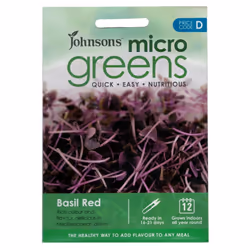 Johnsons Micro Greens Seeds Basil Red Unusual Cooking Herb Leaves