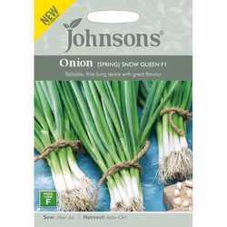 Johnsons Spring Onion Grow Your Own Fresh Vegetables Snow Queen F1 Seeds Packet