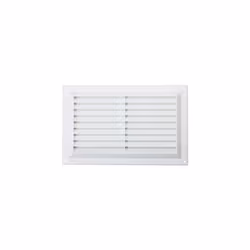 Map White Louvred Vent (with Fixed Flyscreen) Opening Size: 9" x 6" - 229 x 152mm [926-02]