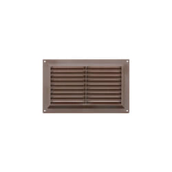 Map Brown Louvred Vent (with Fixed Flyscreen) Opening Size: 9" x 6" - 229 x 152mm [926-04]