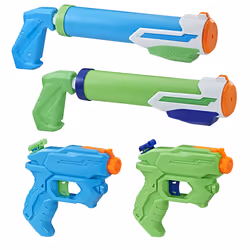 Nerf Super Soaker Floodtastic 4-Pack, Soaker water gun, Multicolour, 6 yr(s), 4 pc(s)
