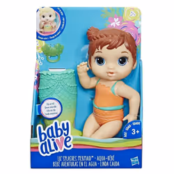 Baby Alive E5851 Lil Splashes Mermaid Brown Hair