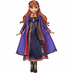 Disney Frozen Singing Anna Fashion Doll with Music Wearing a Purple Dress Inspired by Disney Frozen 2, Toy For Kids 3 Years a ...