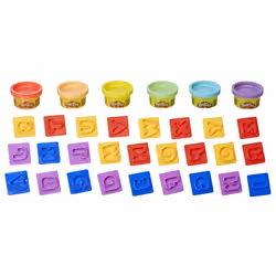 Play-Doh Fundamentals Letters with 26 Letter Stamper Tools and 6 Color