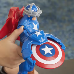 Marvel Avengers Titan Hero Captain America Blast Gear 30cm with Launcher, 2 Accessories and Projectile