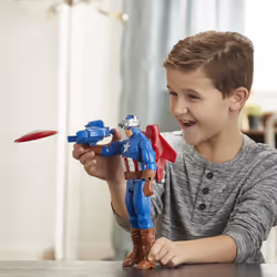 Marvel Avengers Titan Hero Captain America Blast Gear 30cm with Launcher, 2 Accessories and Projectile - Additional view 5