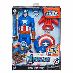 Marvel Avengers Titan Hero Captain America Blast Gear 30cm with Launcher, 2 Accessories and Projectile - Additional view 8