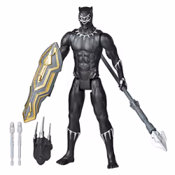 Marvel Avengers Blast Gear Deluxe Black Panther, 4 yr(s), Avengers Titan Hero, Black, Silver