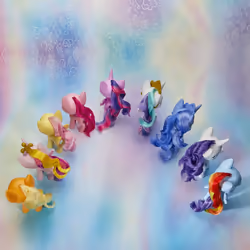 My Little Pony Mega Friendship Collection Set of 9 Toy Pony 12.5-cm Figures with Brushable Hair, Comb and 15 Accessories
