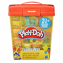 Play-Doh Large Tools and Storage Activity Set with 8 Non-Toxic Colors and 20-Plus Tools