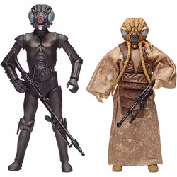 Star Wars The Black Series 4-LOM and Zuckuss Toys 15-cm-Scale The Empire Strikes Back Collectible Figures 2-Pack, Ages 4 and Up