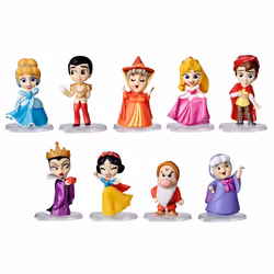 Disney Princess Comics Adventure Discoveries Collection  Doll Set with 9 Figures  Bases  Display Castle and Case  Toy for Girls 3 and Up