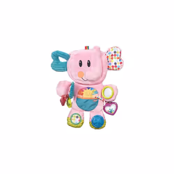 Fold 'n Go Elephant Stuffed Animal Tummy Time Toy for Babies 3 Months and Up, Pink Amazon Exclusive