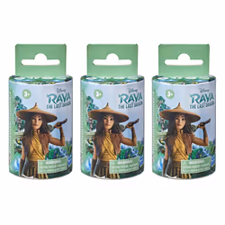 Disney Princess Raya and The Last Dragon Surprise Blind Box 3-Pack 3 Dolls and 6 Accessories Toy for Kids 3 and Up
