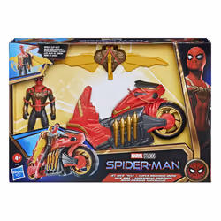 Marvel Spider-Man Jet Web Cycle Vehicle and Action Figure Toy With Wings