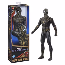 Marvel Spider-Man Titan Hero Series 12-Inch Black and Gold Suit Spider-Man Action Figure Toy