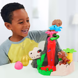 Play-Doh Slime Dino Crew Lava Bones Island Volcano Playset with HydroG