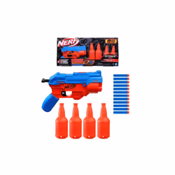 Nerf Alpha Strike Cobra RC-6 Dart Gun Set With Target Bottles 17pc set