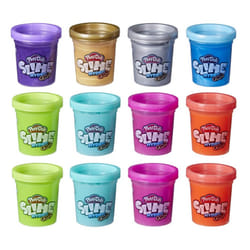 Play-Doh Slime HydroGlitz 12 Multipack of Assorted Metallic Colors for Kids 3 Years and Up  Slippery and Smooth Texture  Non-Toxic