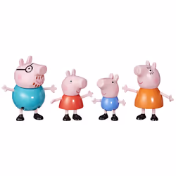 Peppa Pig Peppa's Adventures Peppa's Family Figure 4-Pack Toy, 4 Family Figures in Iconic Outfits, Ages 3 and up, 3 yr(s), Pe ...