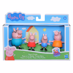 Peppa Pig Peppa's Adventures Peppa's Family Figure 4-Pack Toy, 4 Family Figures in Iconic Outfits, Ages 3 and up