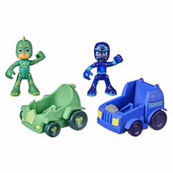 PJ Masks Gekko vs Night Ninja Battle Racers, Vehicle, 3 yr(s), Plastic, Blue, Green