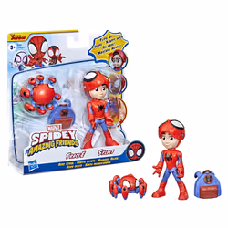 Marvel Spidey and His Amazing Friends Hero Reveal Figure 2-Pack, Mask Flip Feature, Spidey and Trace-E, Ages 3 And Up