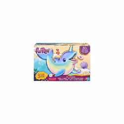 FurReal Wavy the Narwhal Interactive Animatronic Plush Toy, Electronic Pet, 80+ Sounds and Reactions, Rainbow Plush, Ages 4 and Up